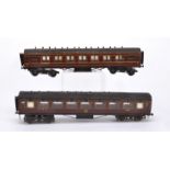 Wooden O Gauge LMS Coaching Stock, comprising undesignated compartment coach no 3031 in maroon