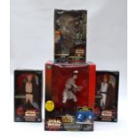 Star Wars Episode 1 Boxed Large Figures, three money bank models with sound by Thinkway 13708 Obi