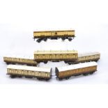 Leeds (LMC) O Gauge London and North Western Railway Coaches, with lithographed paper sides on