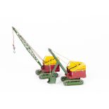 Benbros Qualitoys 310 Ruston-Bucyrus 10-RB Crane, maroon/yellow body, dark green chassis and jib,