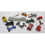 Scalextric Cars and Spares, including C7 Rally Mini Cooper (2), C82 Lotus, C423 Sierra Cosworth,