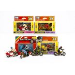 Britains Racing Motorcycles, 9678 MV Augusta, 9671 Racing Norton (2), 9696 BMW, in original boxes,