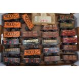 Leeds (LMC) O Gauge 'Private Owner' Coal Wagons, with lithographed paper sides on wooden bodies,