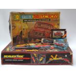 Large collection of Scalextric, including C579 Rally Cross Set with two Minis, some track,
