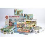 WWII Military Vehicle and Figure Kits, a boxed collection comprising Airfix vehicles/accessories 1: