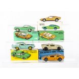 Russian/USSR Politoys and Mebetoys Copies, Maserati Mistral (2), Alfa Romeo Iguana (2), Ford Pantera