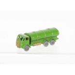 A Matchbox Lesney 1-75 Series 11a ERF Road Tanker, scarce issue, green body, gold trim, MW, F