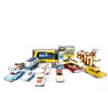 Corgi Toys, including 404 Bedford Dormobile Personnel Carrier, cream body, 240 Ghia-Fiat 600