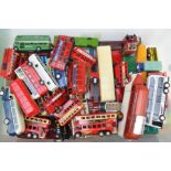 Diecast Buses and Coaches, an unboxed collection of vintage and modern buses, coaches and trams in