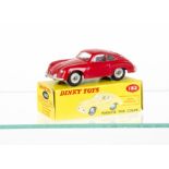 A Dinky Toys 182 Porsche 356A Coupe, red body, scarce silver painted hubs, black gloss baseplate, in