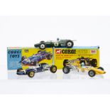 Corgi Toy Racing Cars, 159 Cooper-Maserati F1, yellow/white body, RN3, 156 Cooper Maserati F1,