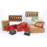 Trix 00 gauge Manyway Buildings and Accessories, No 38 Main Building (2, both unboxed, one rusty),