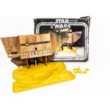 Vintage Star Wars Palitoy Land Of The Jawas Playset, with all card pieces, elevator, battle action