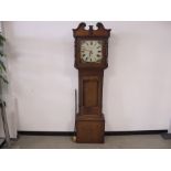 A 19th Century longcase clock, by Edward H Durran, Banbury, oak and mahogany case, 30 hour movement,