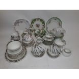 Edwardian Floral Tea Ware, several different examples including Tuscan China with floral band, New