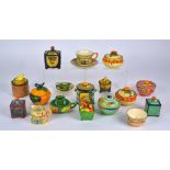 Fifteen Japanese early 20th Century Maruhonware and Marutomoware cruet pots and tableware, all