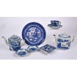 A quantity of Chinese blue and white export ware, predominantly 19th Century or earlier, to