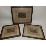 Frank Paton Signed Dog Etchings, three examples entitled 'They Won't Be Happy Till They Get Em'
