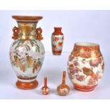 A quantity of early 20th Century and later Japanese ceramics, to include a twin handled Satsuma vase