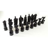 A Herald chess ceramic set by Oxley Crafts Staffordshire, no 39 of a limited run of 500, in