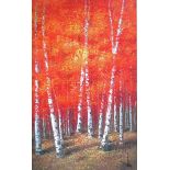 Inam (Pakistani Contemporary), Inam (Pakistani Contemporary), Autumn trees, limited edition of which