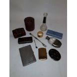 Victorian and Later Items Including a Silver Collared Scent Bottle, various items including a cut