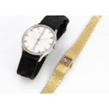 An Accurist Shockmaster stainless steel gentleman's wristwatch, 34mm, silvered dial with date