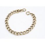 A 9ct gold curb link bracelet, 19cm long, 24g