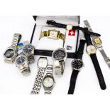A group of wristwatches, including a Casio Ediface, a Pulsar, a Seiko quartz and others