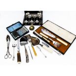 A canteen of Art Deco period silver plated cutlery, marked Insignia Plate, together with a