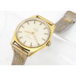 A 1960s Omega automatic gentleman's wristwatch, 34mm, gold plated case with stainless steel rear