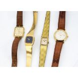 A c1990s Raymond Weil gold plated quartz lady's wristwatch, AF, together with a Seiko, an Oriosa and