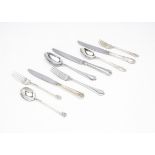 Three silver plated part canteens of cutlery, together with another part canteen of cutlery