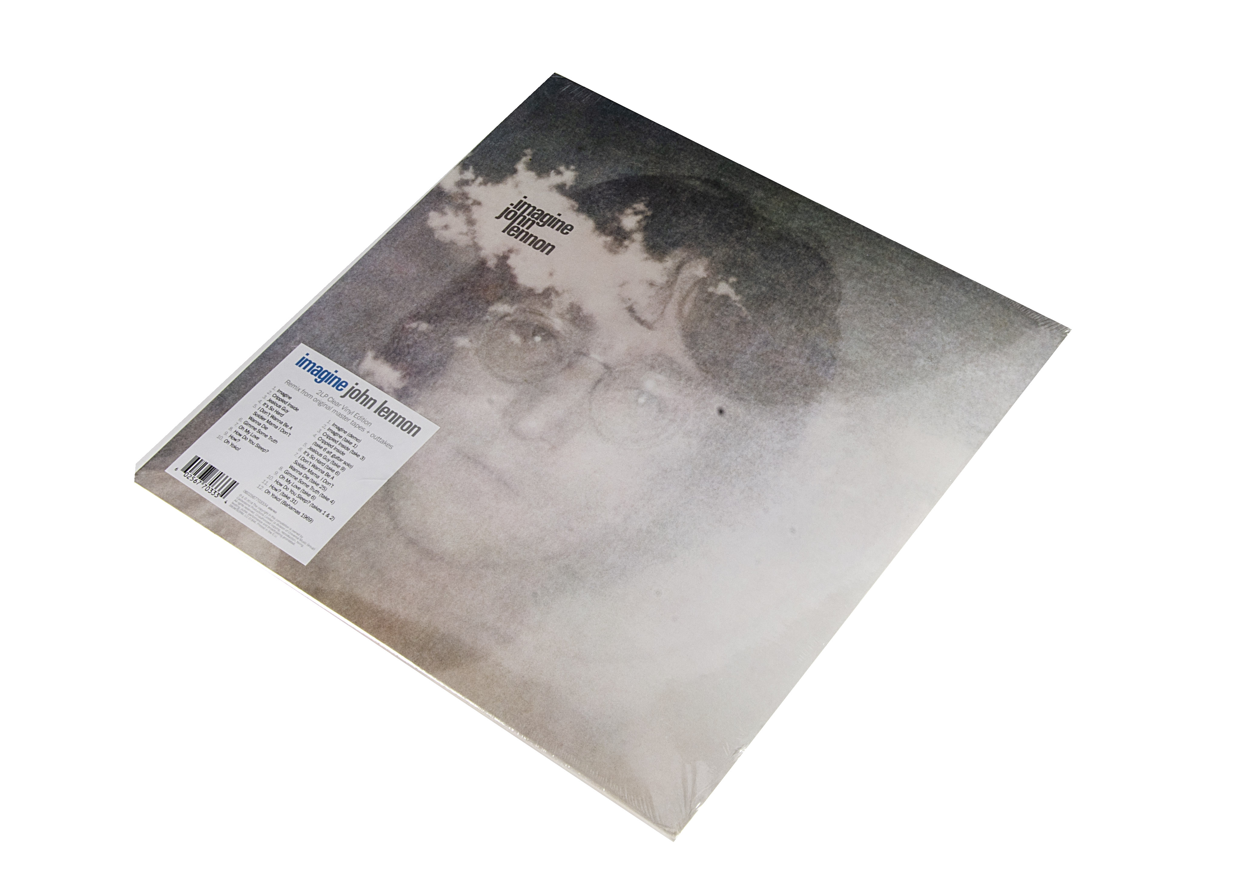 John Lennon LP, Imagine - Double Album - released 2018 on Apple (0602567703334) - Clear Vinyl -