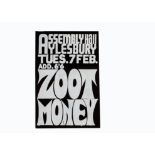 Zoot Money Concert Poster, Poster for a gig at the Assembly Hall, Aylesbury 7th February 1967 -