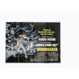 Moonraker (1979) James Bond UK Quad poster, with dramatic Dan Goozee space scene poster