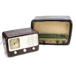 Bakelite Radios, a Philips Radio model 341A together with an Ultra T401, reasonable condition