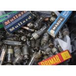 Small Radio valves, approximately one hundred and thirty small radio valves, Mullard, Brimar, RCA,