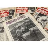 Melody Maker Magazines plus, approximately forty-seven Melody Maker Magazines from the 1970s and