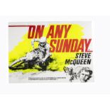 On Any Sunday (1971) UK Quad poster, for the Steve McQueen motorbike racing documentary from