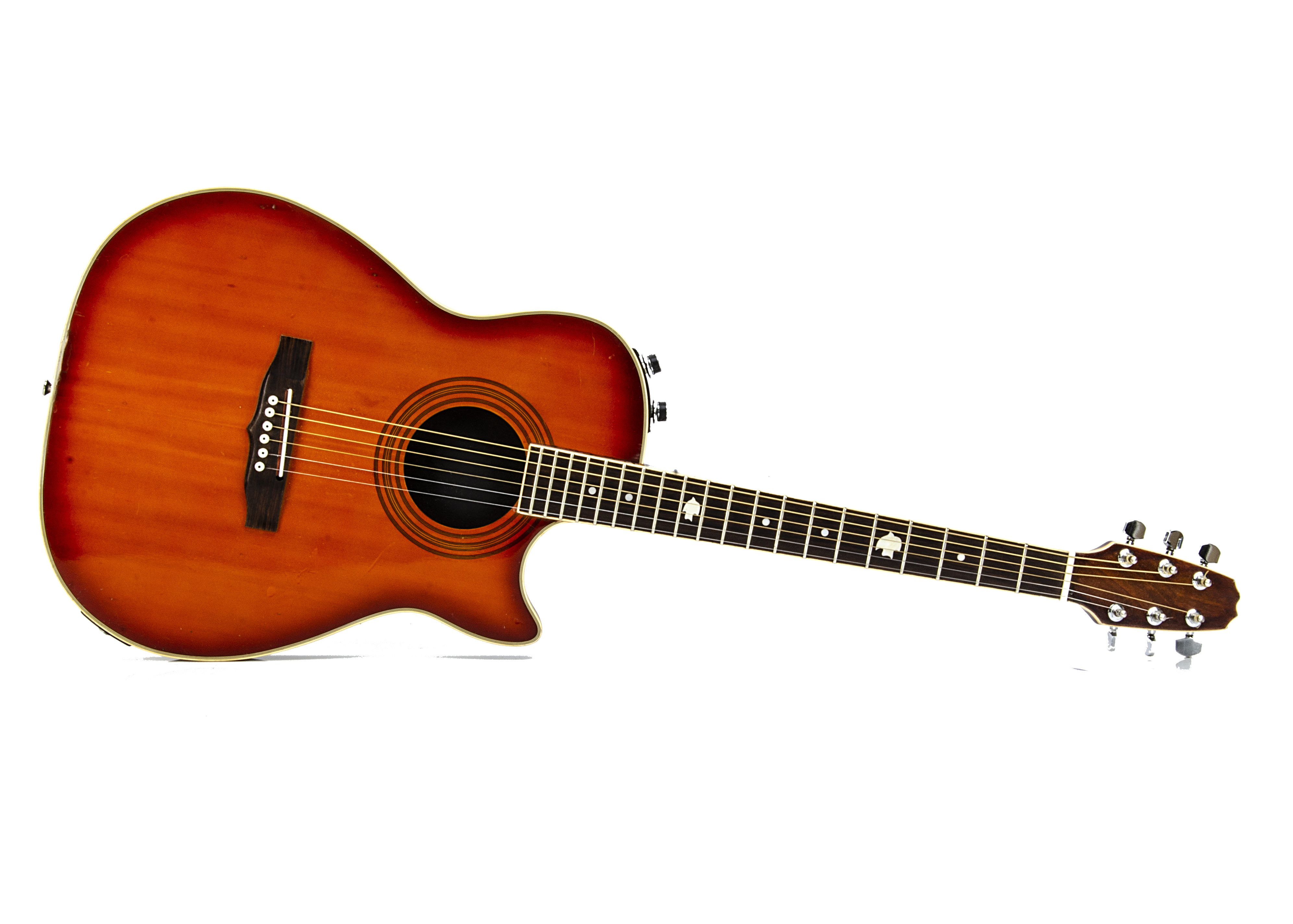 Electric Thinline Guitar, a probable Hohner Piezo thinline (no logo), solid body, open sound hole,
