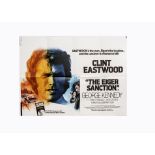 Eight UK Quad posters mostly 1970s-1980s, including The Eiger Sanction with Clint Eastwood,