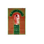 Hawkwind / Pink Fairies Concert Poster, Poster for a gig at The Roundhouse 16th February 1975 -