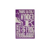 Wynder K Frog Concert Poster, A poster for the gig at Chateau Impney, Droitwich 20th July with