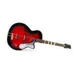 Framus semi-acoustic guitar, a Framus archtop 5/54 cherry s/b fitted with pickup/control plate,