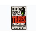 Trees Concert Poster, poster for a gig at Amethyst Preston September 24th supported by Isambard -