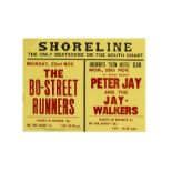 Bo Street Runners Concert Poster, poster for two upcoming gigs in November 1965 at the Shoreline,