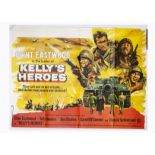 Kelly's Heroes (1970) UK Quad poster, for the wartime comedy starring Clint Eastwood and Telly