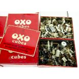 Electrical Components / Valves plus, fourteen OXO cube tins each containing a variety of different