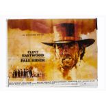 Eight UK Quad posters mostly 1970s-1980s, including Pale Rider with Michael Dudash art, Willard,